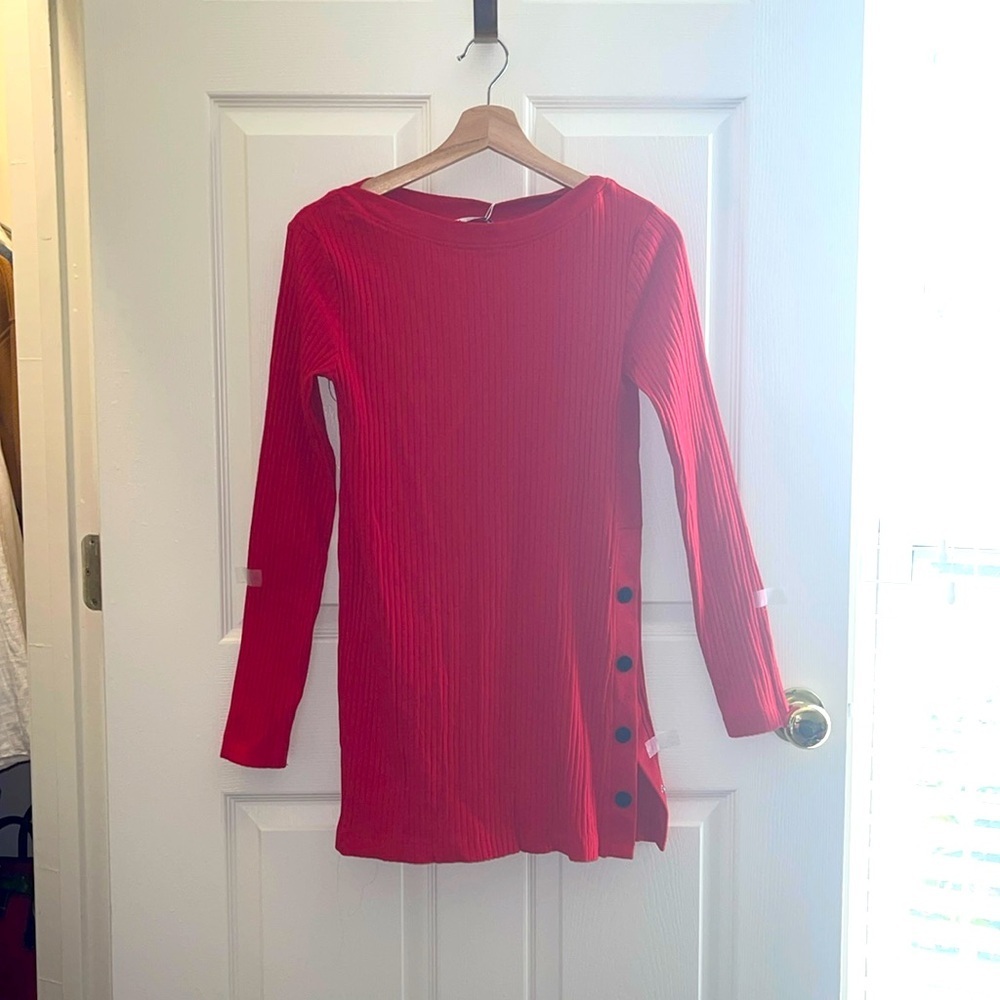 ZARA Trafaluc Red  Ribbed Dress Women's